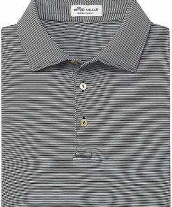 Peter Millar Jubilee Stripe Stretch Jersey Golf Shirts -Cheap Accessories Store ME0EK11S BLK mat 3