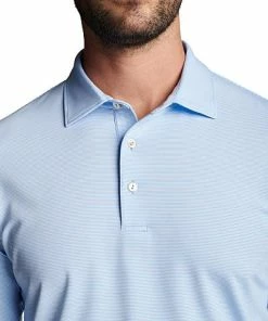 Peter Millar Jubilee Performance Jersey Long Sleeve Golf Shirts -Cheap Accessories Store ME0EK11SLS CBLU ALT Z