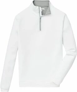 Peter Millar Perth Stretch Loop Jersey Junior Golf Pullovers -Cheap Accessories Store ME0EK40 WHITE 3
