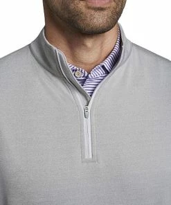 Peter Millar Perth Melange Performance Quarter-Zip Golf Pullovers -Cheap Accessories Store ME0EK40B GALE life4