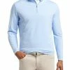 Peter Millar Perth Stretch Loop Terry Mini Stripe Quarter-Zip Golf Pullovers