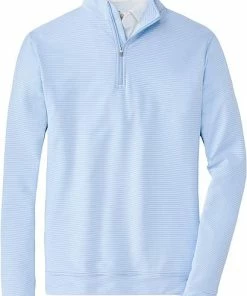 Peter Millar Perth Stretch Loop Terry Mini Stripe Quarter-Zip Golf Pullovers -Cheap Accessories Store ME0EK40E COTT life5