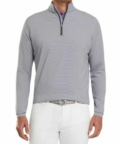 Peter Millar Perth Stretch Loop Terry Mini Stripe Quarter-Zip Golf Pullovers -Cheap Accessories Store ME0EK40E IRON life