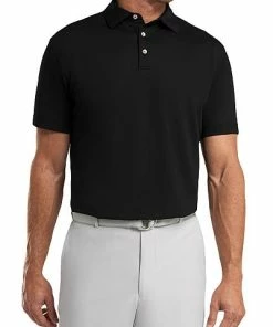 Peter Millar Solid Stretch Mesh Golf Shirts 9 Peter Millar Solid Stretch Mesh Golf Shirts -Cheap Accessories Store ME0EK50S BLK life 2