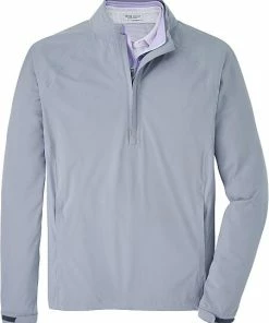 Peter Millar Shield Half-Zip Golf Rain Pullovers -Cheap Accessories Store ME0EZ01 GALE front