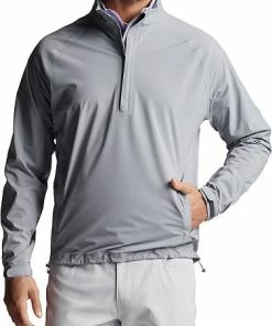 Peter Millar Shield Half-Zip Golf Rain Pullovers