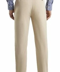 Peter Millar Crown Fleece Flat Front Golf Pants -Cheap Accessories Store MF20B51 KHA ALT B CF