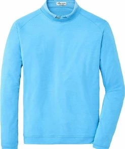 Peter Millar Cradle Performance Crewneck Golf Pullovers -Cheap Accessories Store MF21EK43 BBLUE