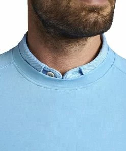 Peter Millar Cradle Performance Crewneck Golf Pullovers -Cheap Accessories Store MF21EK43 BBLUE life4