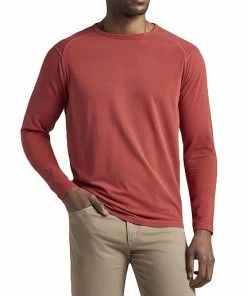 Peter Millar Lava Wash Jersey Long Sleeve Casual T-Shirts -Cheap Accessories Store MF21K22 CROS life2