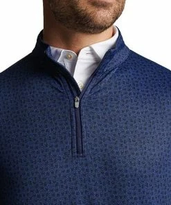 Peter Millar Perth Knockout Performance Quarter-Zip Golf Pullovers -Cheap Accessories Store MF22EK40F SNV ALT Z