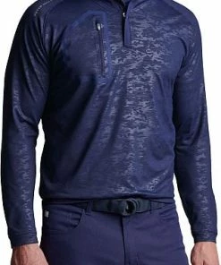 Peter Millar Forge Camo Performance Quarter-Zip Golf Pullovers