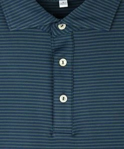 Peter Millar Lyons Stripe Performance Long Sleeve Golf Shirts -Cheap Accessories Store MF22EK81ELS NAV mat 2