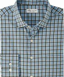 Peter Millar Penrose Performance Poplin Sport Woven Button-Downs -Cheap Accessories Store MF22EW09SL CBLU