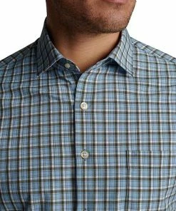 Peter Millar Penrose Performance Poplin Sport Woven Button-Downs -Cheap Accessories Store MF22EW09SL CBLU ALT Z