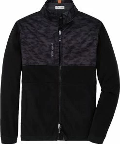 Peter Millar Thermal Block 3L Full-Zip Golf Jackets - Camo -Cheap Accessories Store MF22EZ37A BLK