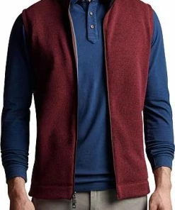 Peter Millar Crown Sweater Fleece Full-Zip Golf Vests