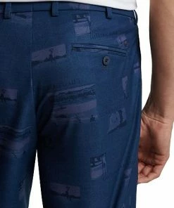 Peter Millar Crown Crafted Surge Performance Novelty Print Golf Shorts -Cheap Accessories Store MF22XB12 NAV ALT B
