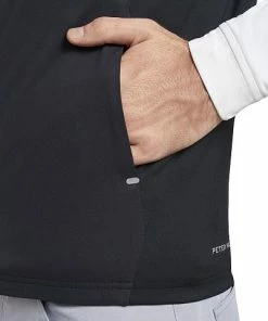 Peter Millar Hyperlight Fuse Hybrid Colorblock Full-Zip Golf Vests -Cheap Accessories Store MS21EZ51 BLK ALT Z