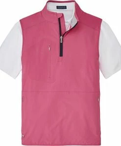 Peter Millar Crown Crafted Flex Adapt Half-Zip Golf Vests - Tour Fit -Cheap Accessories Store MS22EZ502 BGNA