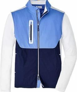 Peter Millar Hyperlight Colorblock Fuse Hybrid Full-Zip Golf Vests -Cheap Accessories Store MS22EZ51B BBTKM