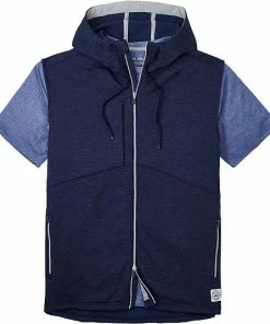 Peter Millar Eclipse Performance Hooded Full-Zip Golf Vests -Cheap Accessories Store MS23EK351 NAV