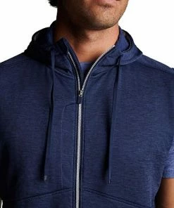 Peter Millar Eclipse Performance Hooded Full-Zip Golf Vests -Cheap Accessories Store MS23EK351 NAV ALT D