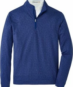 Peter Millar Perth Piña Skullada Performance Quarter-Zip Golf Pullovers -Cheap Accessories Store MS23EK40C SNV