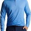 Peter Millar Perth Dip Dye Camo Performance Quarter-Zip Golf Pullovers
