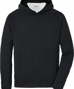 Peter Millar Pine Performance Casual Hoodies -Cheap Accessories Store MS23EK45 BLK front