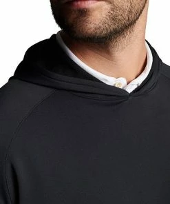 Peter Millar Pine Performance Casual Hoodies -Cheap Accessories Store MS23EK45 BLK ALT Z