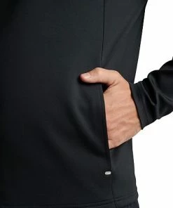 Peter Millar Weld Reflect Hybrid Half-Zip Casual Hoodies -Cheap Accessories Store MS23EZ53B BLK ALT D