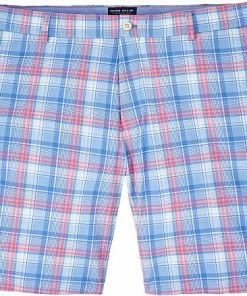 Peter Millar Crown Crafted Matlock Seersucker Plaid Performance Golf Shorts - Tour Fit -Cheap Accessories Store MS23XB14 MRNA