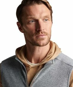 Peter Millar Crown Crafted Match Full-Zip Golf Vests - Tour Fit -Cheap Accessories Store MS23XZ06 GALE ALT B