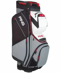 Ping Pioneer 191 Cart Bag Silver/White/Scarlet