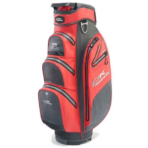 PowaKaddy Dri-Tech Cart Bag Gunmetal Red 22 1 PowaKaddy Dri-Tech Cart Bag Gunmetal Red 22