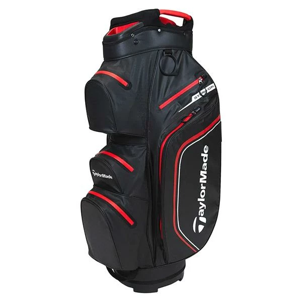 TaylorMade StormDry W/P Cart Bag Black Red 1 TaylorMade StormDry W/P Cart Bag Black Red