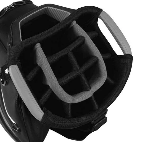 TaylorMade Deluxe Cart Bag Red - Black 2 TaylorMade Deluxe Cart Bag Red - Black - Image 2