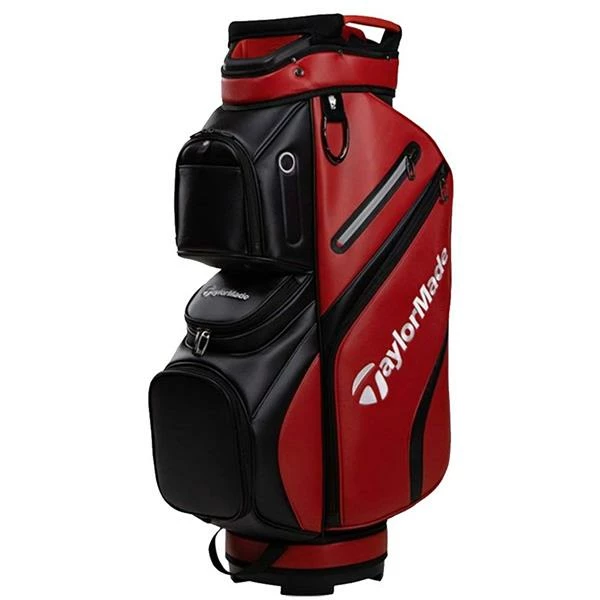 TaylorMade Deluxe Cart Bag Red - Black 1 TaylorMade Deluxe Cart Bag Red - Black