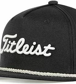 Titleist Tour Rope Flat Bill Snapback Adjustable Junior Golf Hats -Cheap Accessories Store TH20AJRFBL BLK