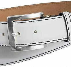 Links & Kings Italian Smooth Leather Golf Belts -Cheap Accessories Store White Italian Calf LKISM00100040
