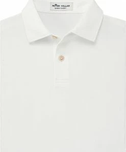 Peter Millar Solid Stretch Jersey Junior Golf Shirts -Cheap Accessories Store YS20EK01S WHT 3