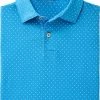 Peter Millar Pine Printed Polka Dot Jersey Junior Golf Shirts