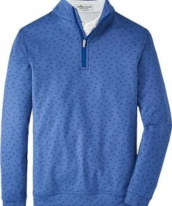Peter Millar Perth Carts Performance Quarter-Zip Junior Golf Pullovers