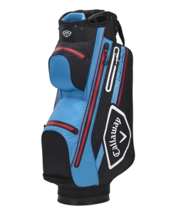 Callaway Chev Dry 14 Golf Cart Bag - Black/CYAN/Fire Red
