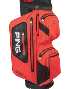 PING PIONEER 201 MONSOON WATERPROOF GOLF CART BAG SCARLET/BLACK