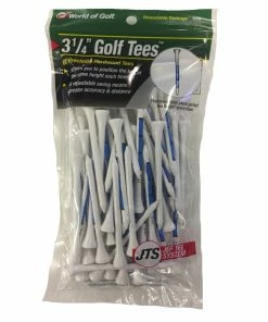 WOG Wooden Tees White/Blue 3 1/4 - 60 Pack (699)